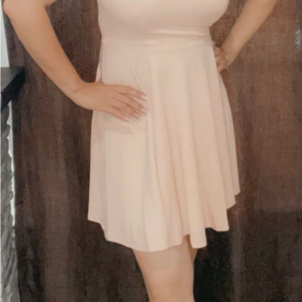 Lulu's Elegant Peach Dress